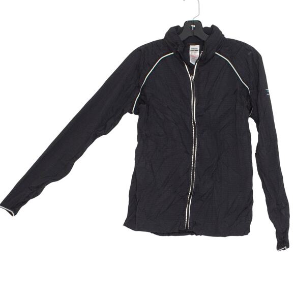 Gymshark Womens Jacket Speed Windbreaker Vented Packable Hood Black Size XS FK - Picture 7 of 7